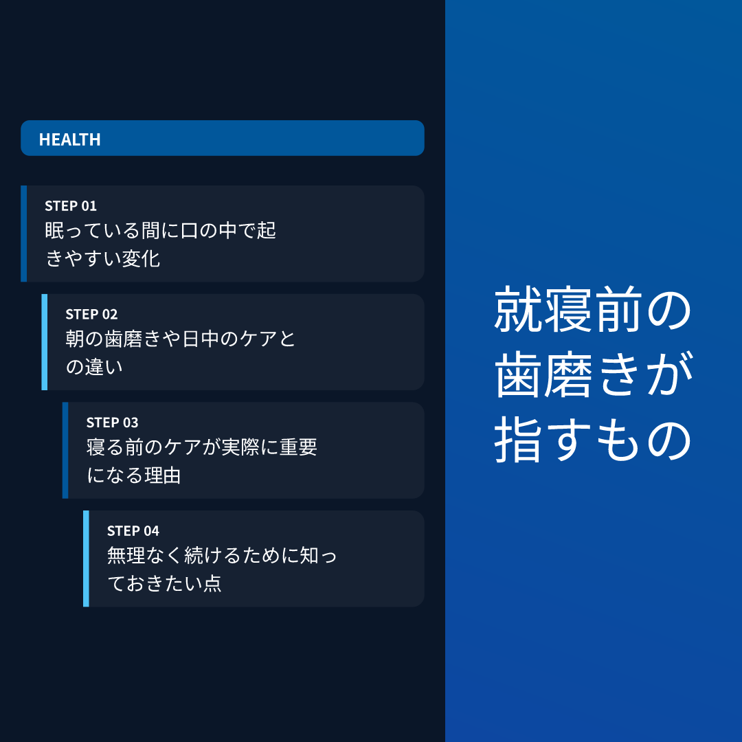就寝前の歯磨きが指すもの
