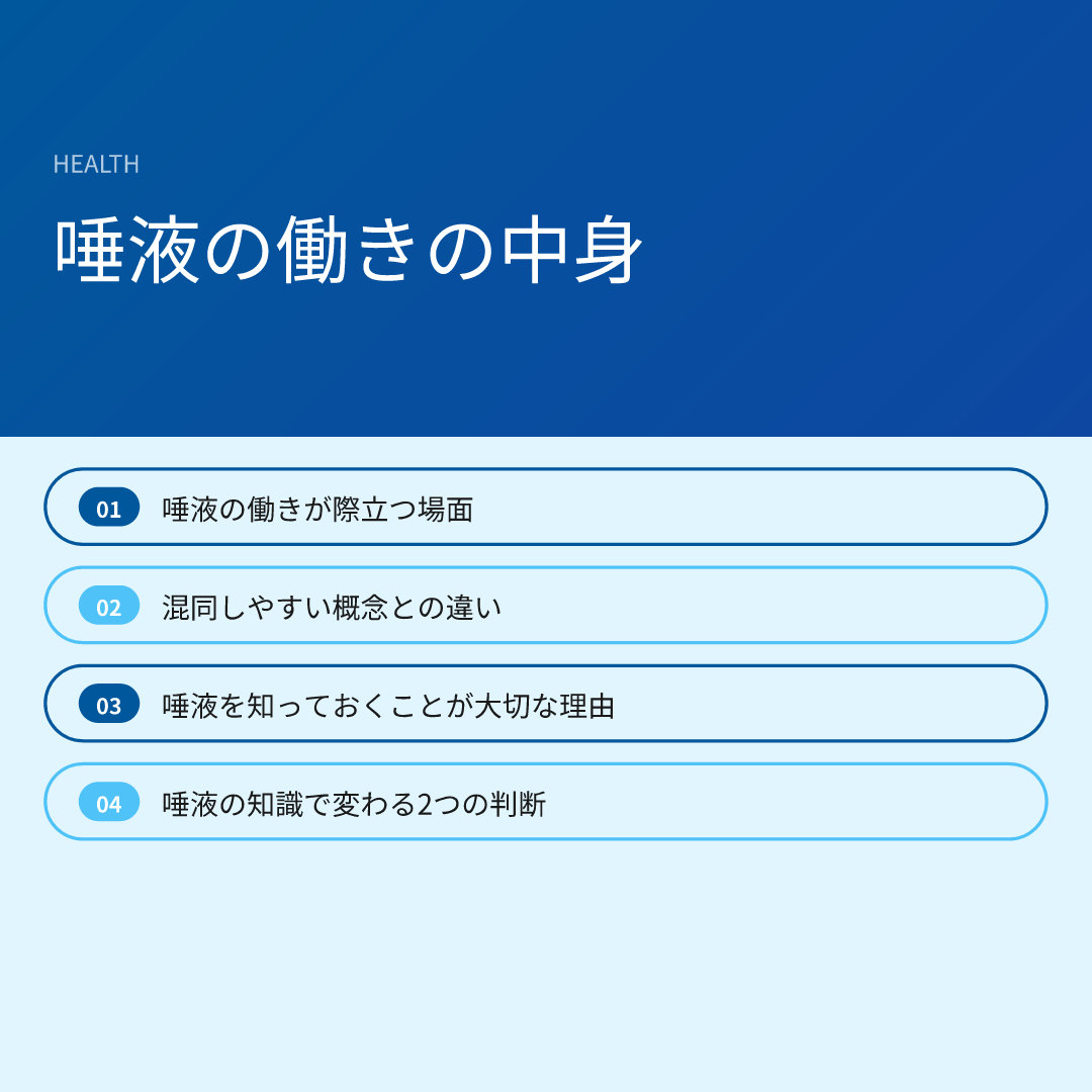 唾液の働きの中身