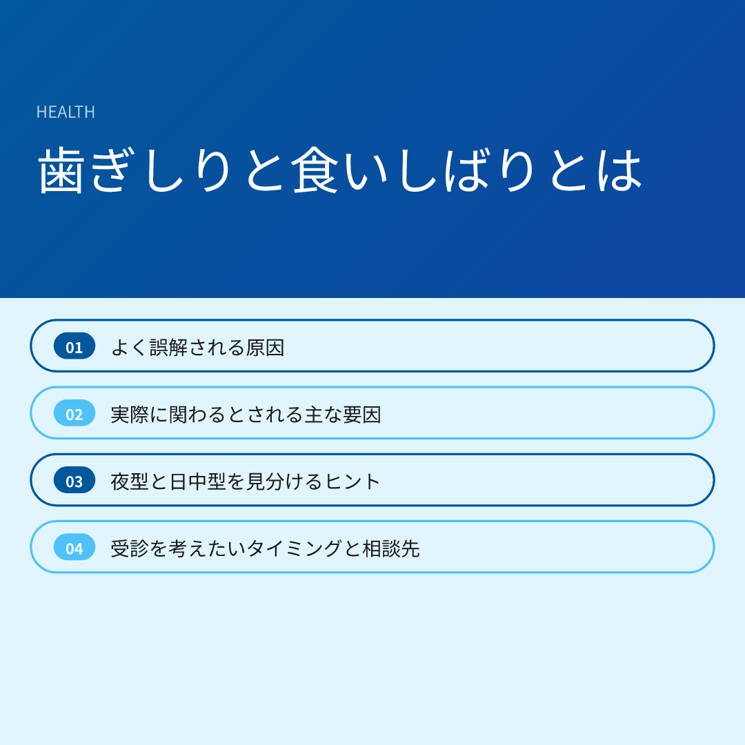 歯ぎしりと食いしばりとは