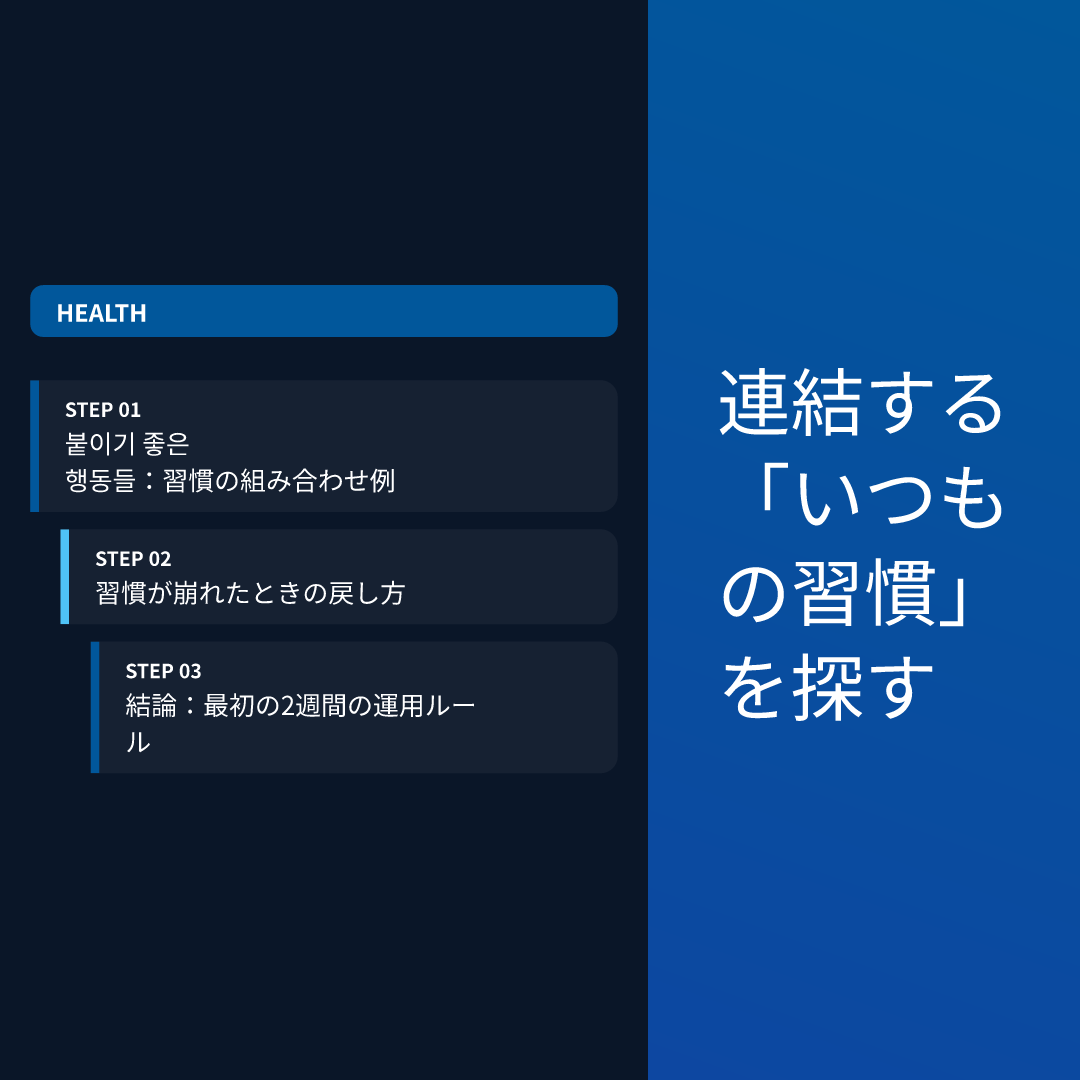 連結する「いつもの習慣」を探す