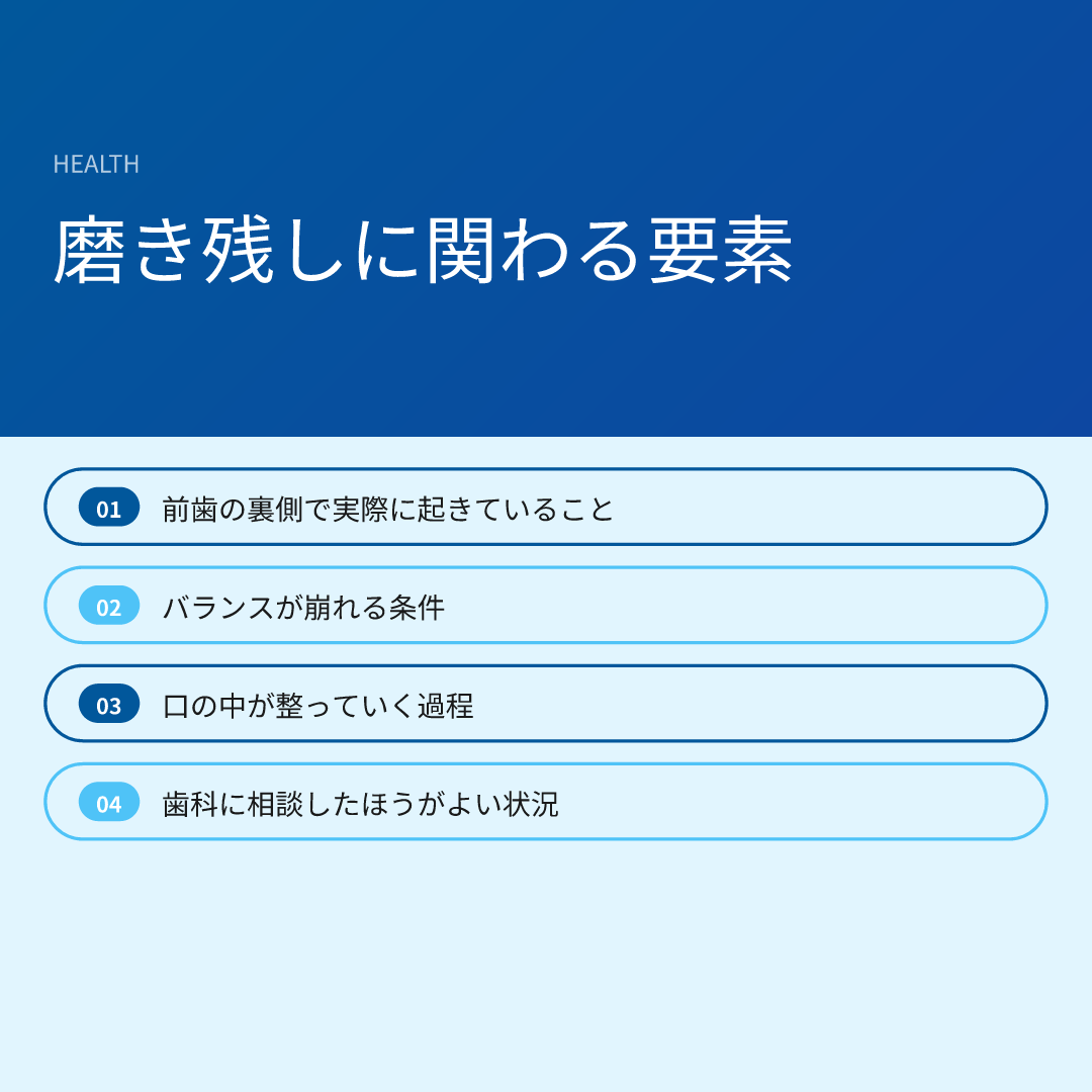 磨き残しに関わる要素
