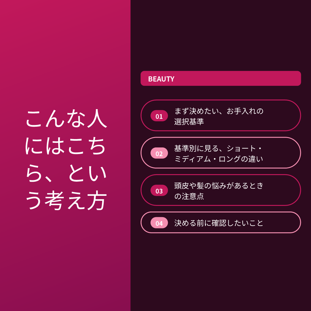 こんな人にはこちら、という考え方
