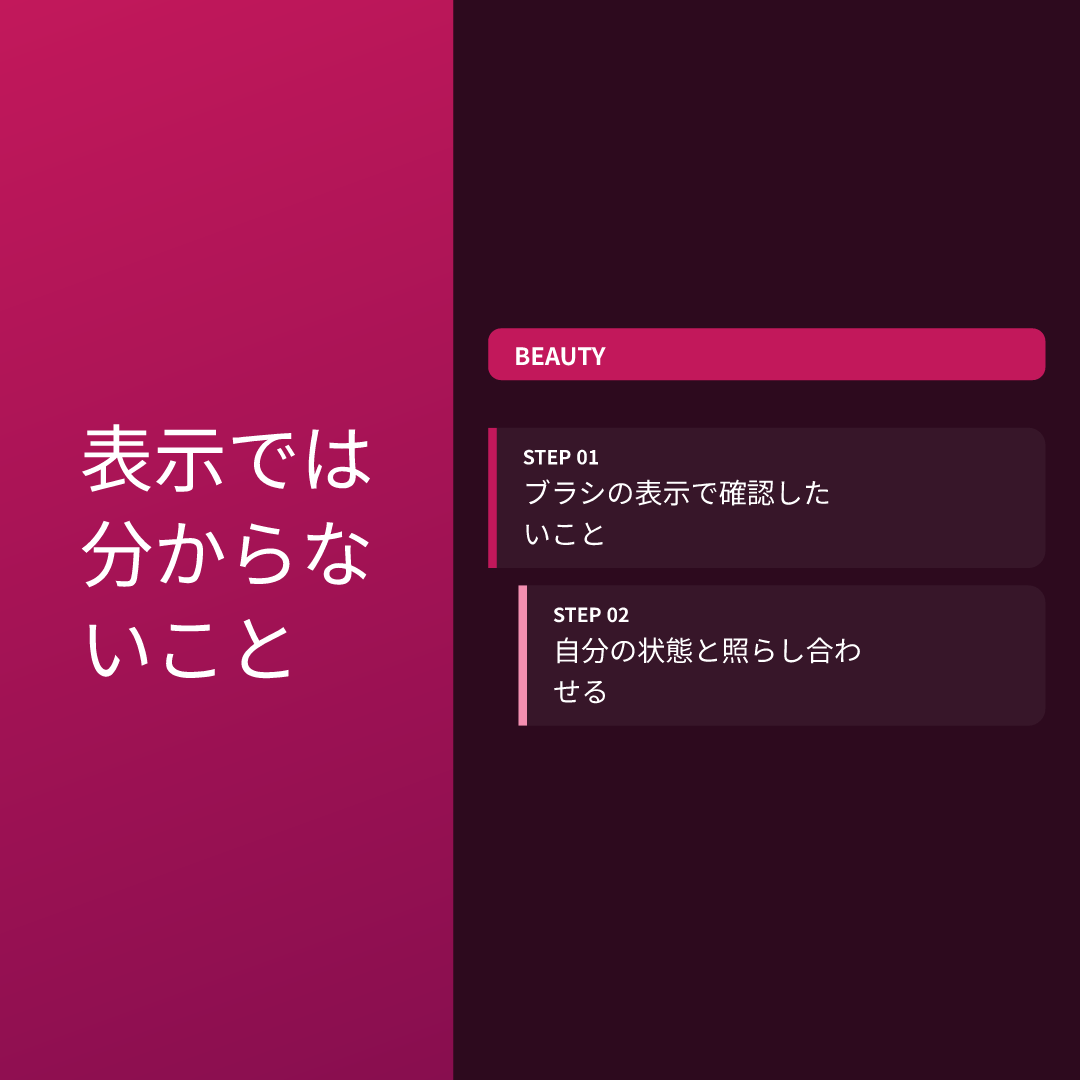 表示では分からないこと