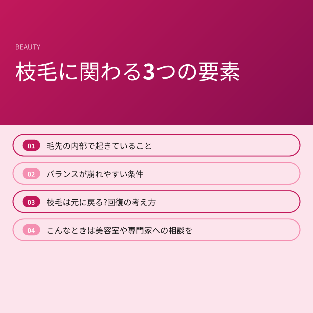 枝毛に関わる3つの要素