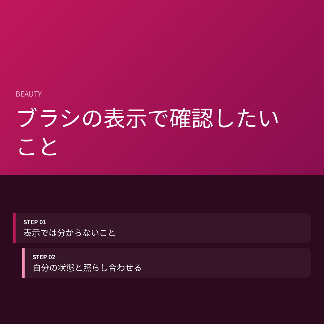 ブラシの表示で確認したいこと