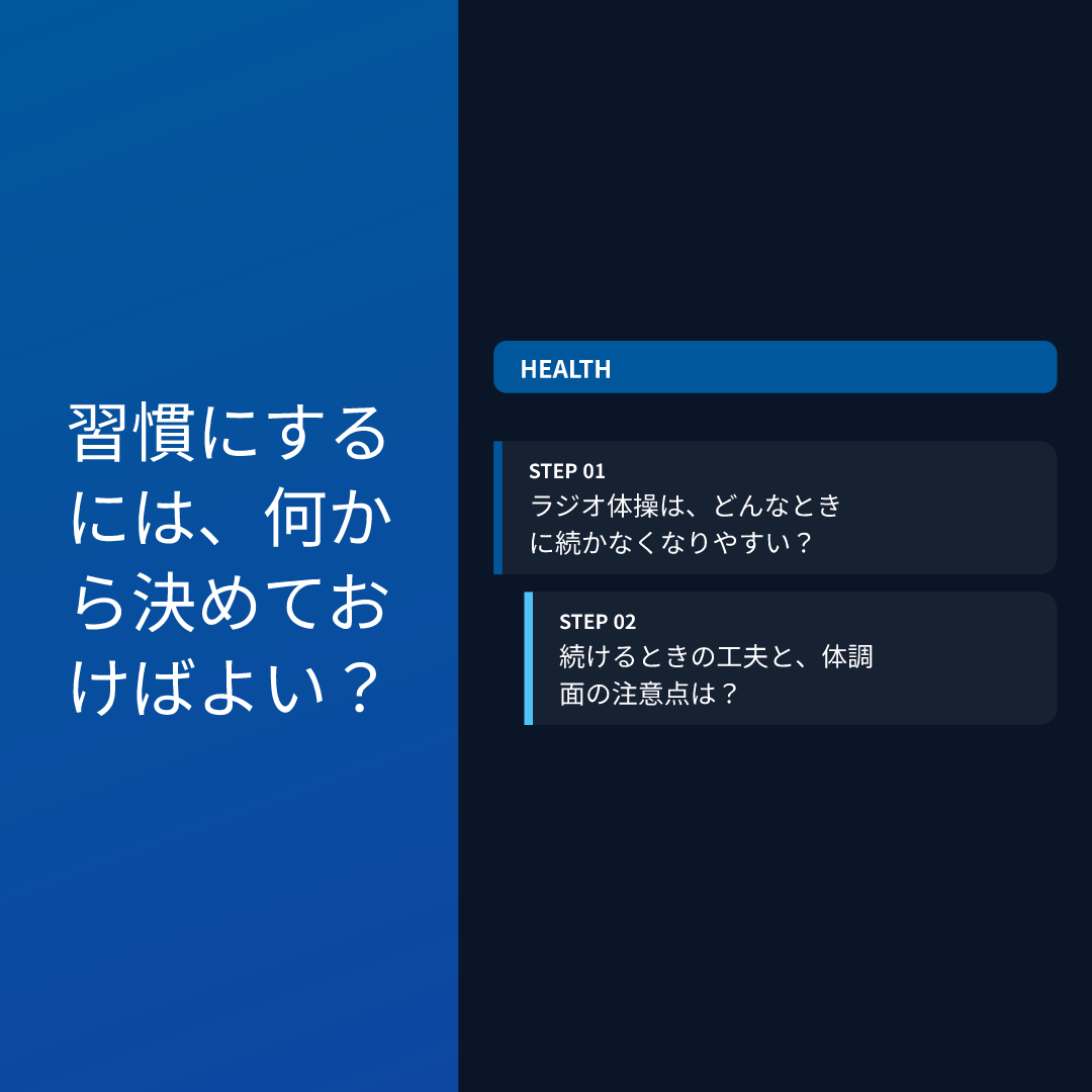 習慣にするには、何から決めておけばよい?
