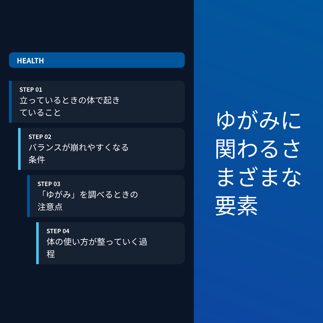 ゆがみに関わるさまざまな要素