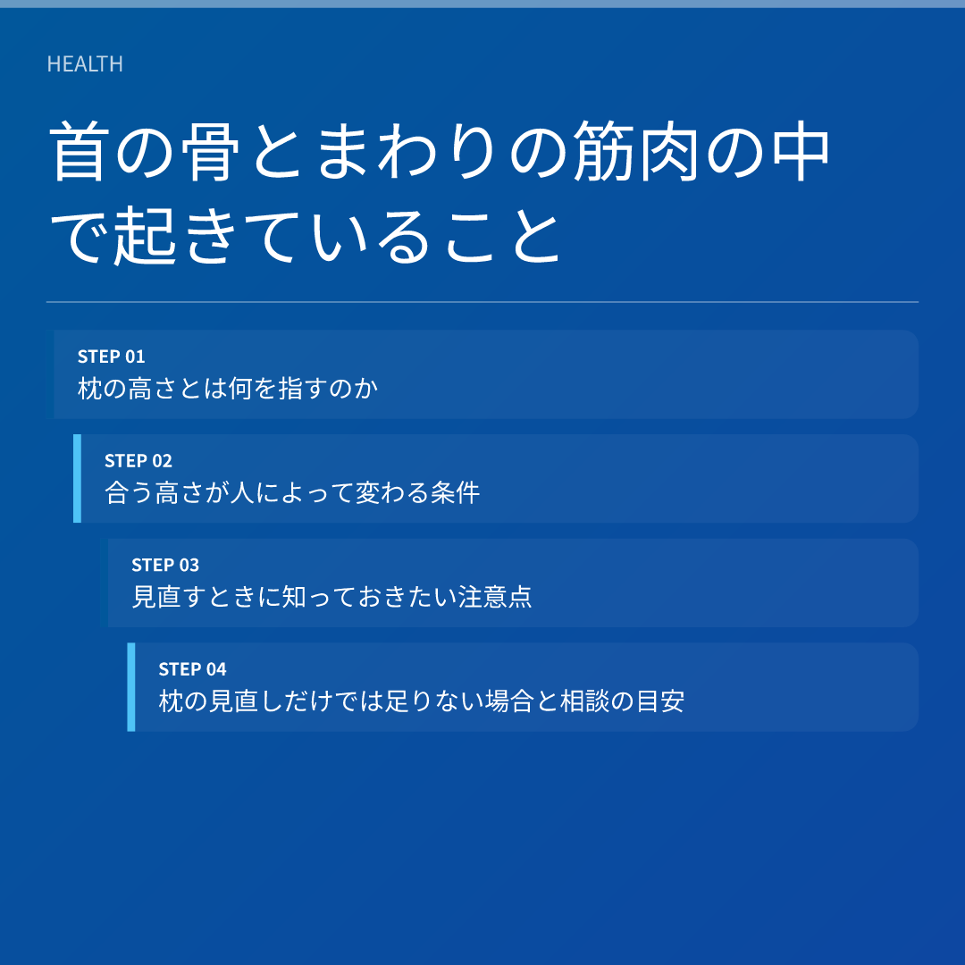 首の骨とまわりの筋肉の中で起きていること