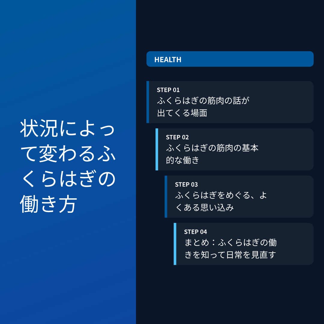 状況によって変わるふくらはぎの働き方
