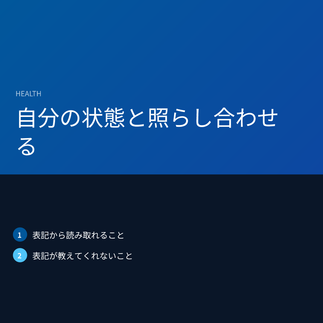 自分の状態と照らし合わせる