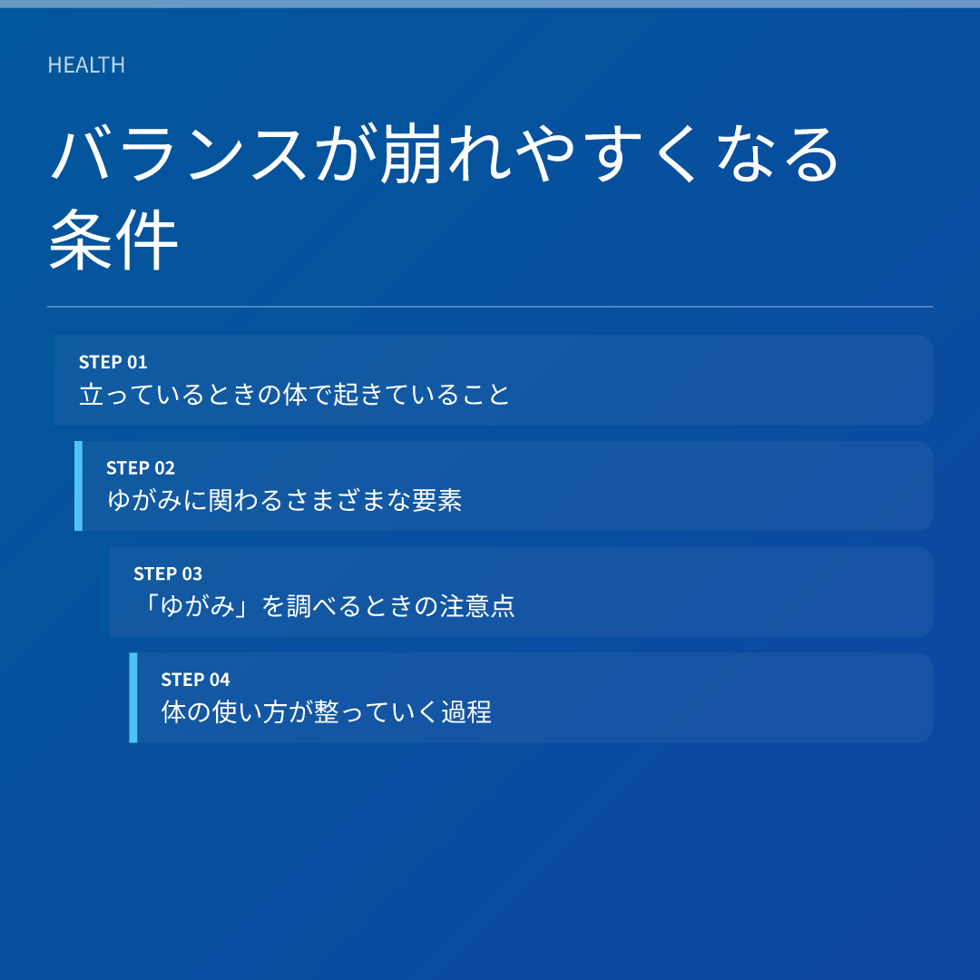 バランスが崩れやすくなる条件