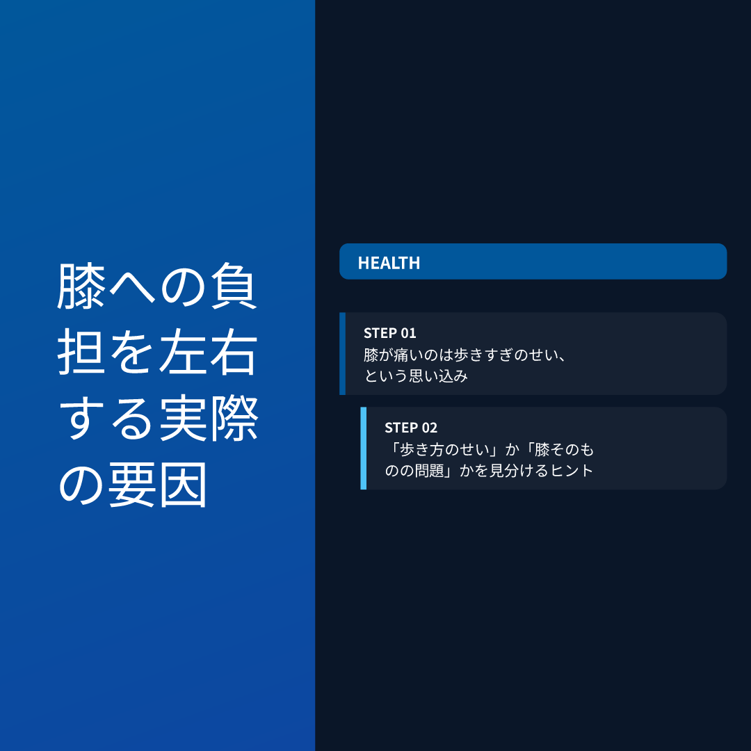 膝への負担を左右する実際の要因