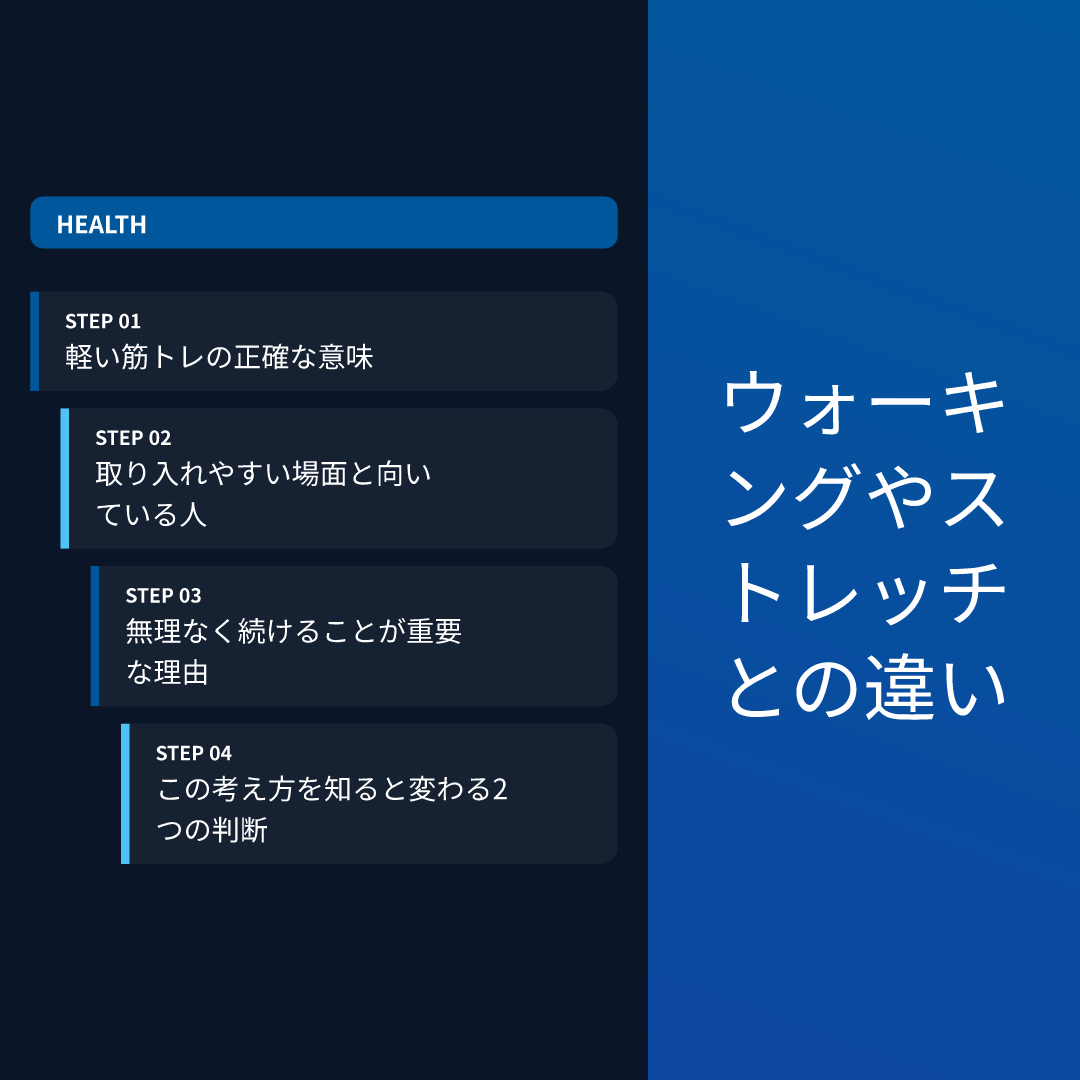 ウォーキングやストレッチとの違い