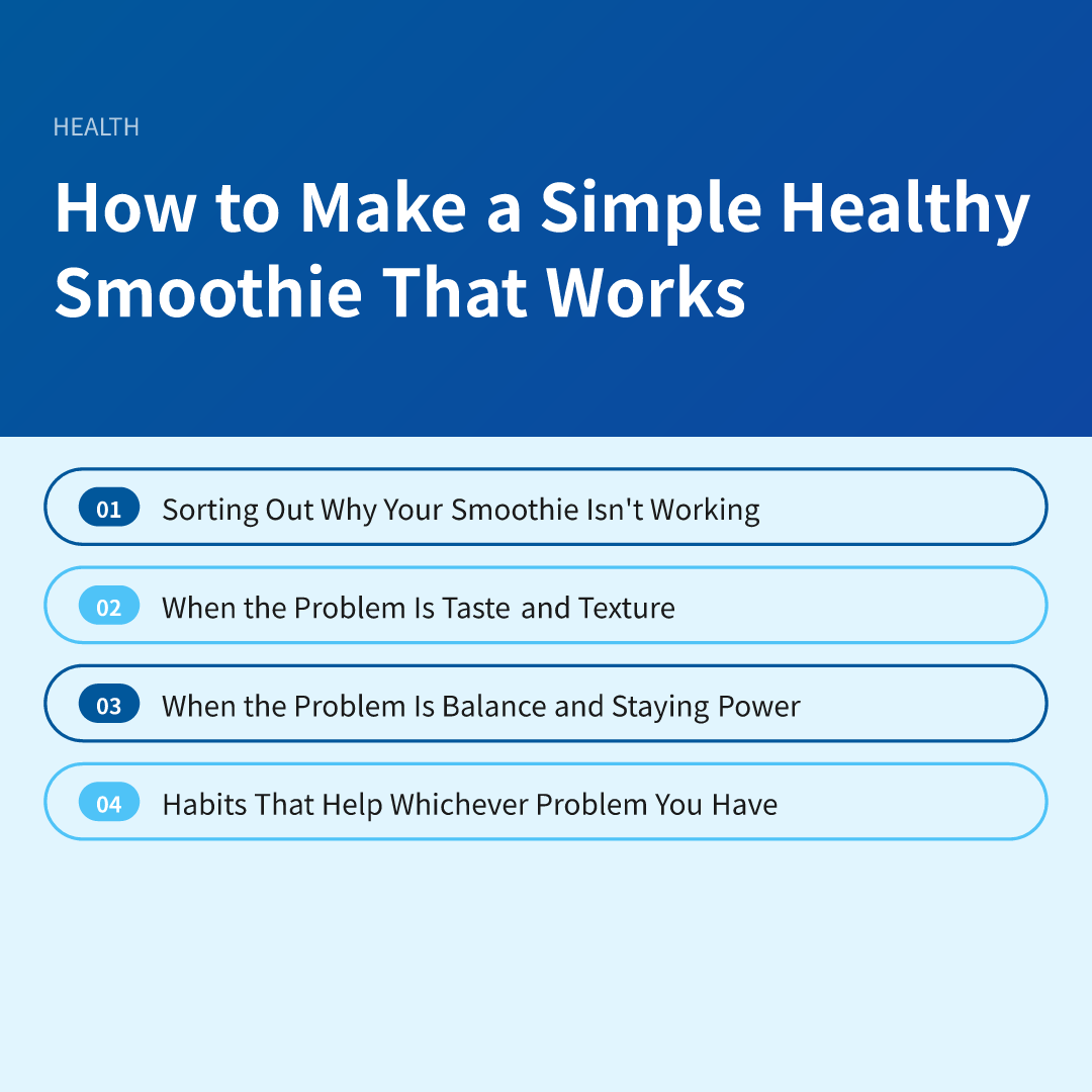How to Make a Simple Healthy Smoothie That Works - how to make a simple healthy smoothie