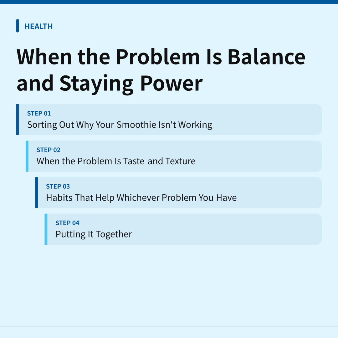 When the Problem Is Balance and Staying Power