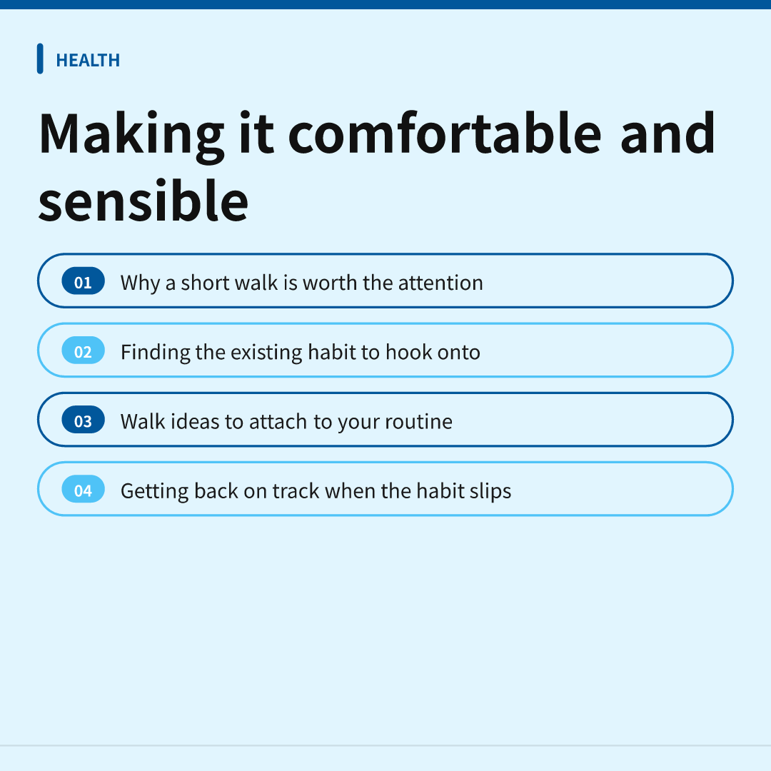 Making it comfortable and sensible