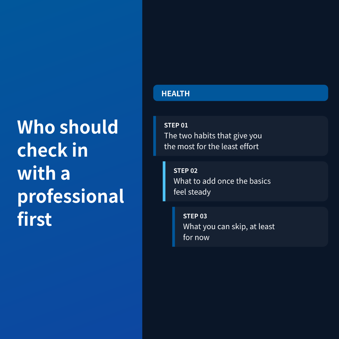 Who should check in with a professional first
