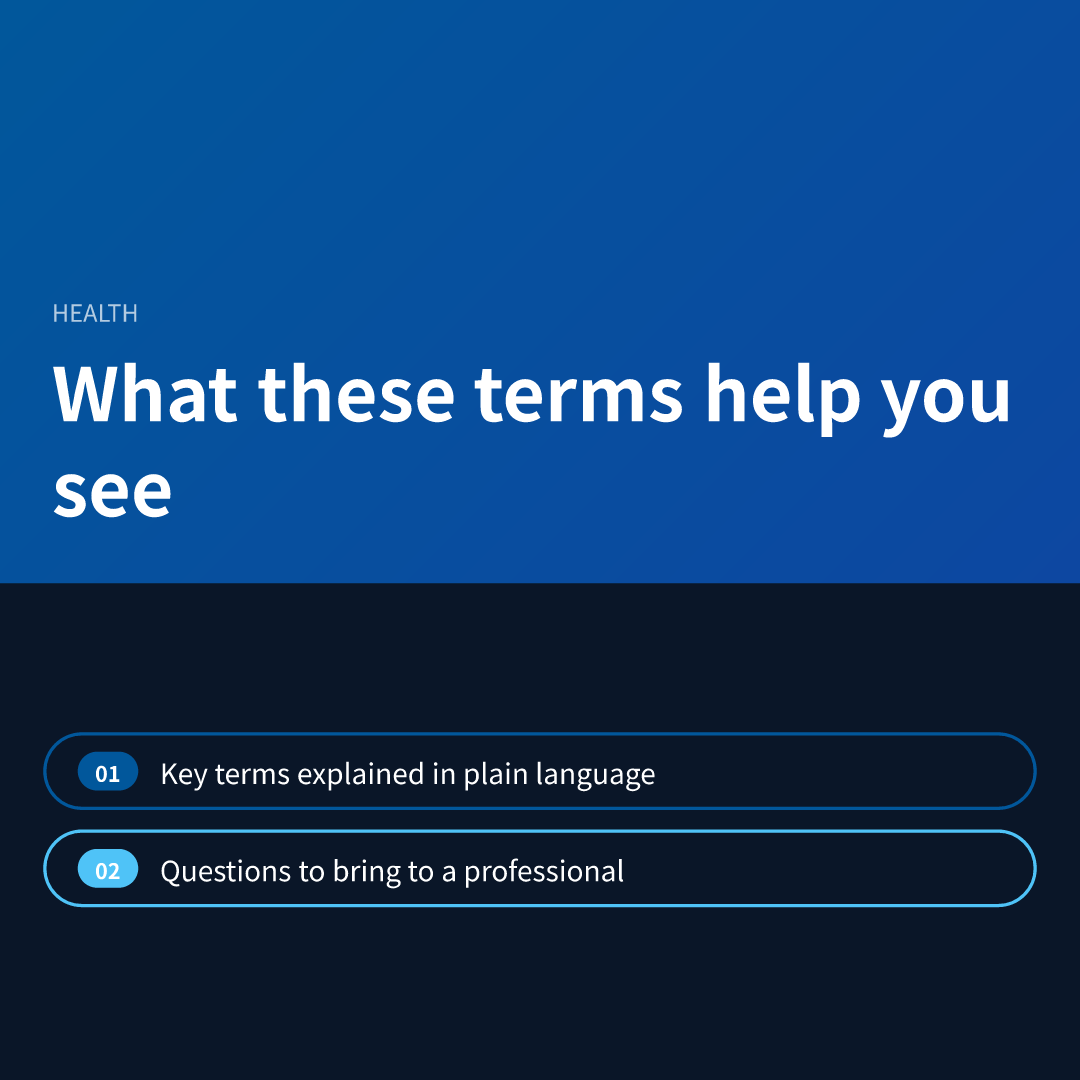What these terms help you see