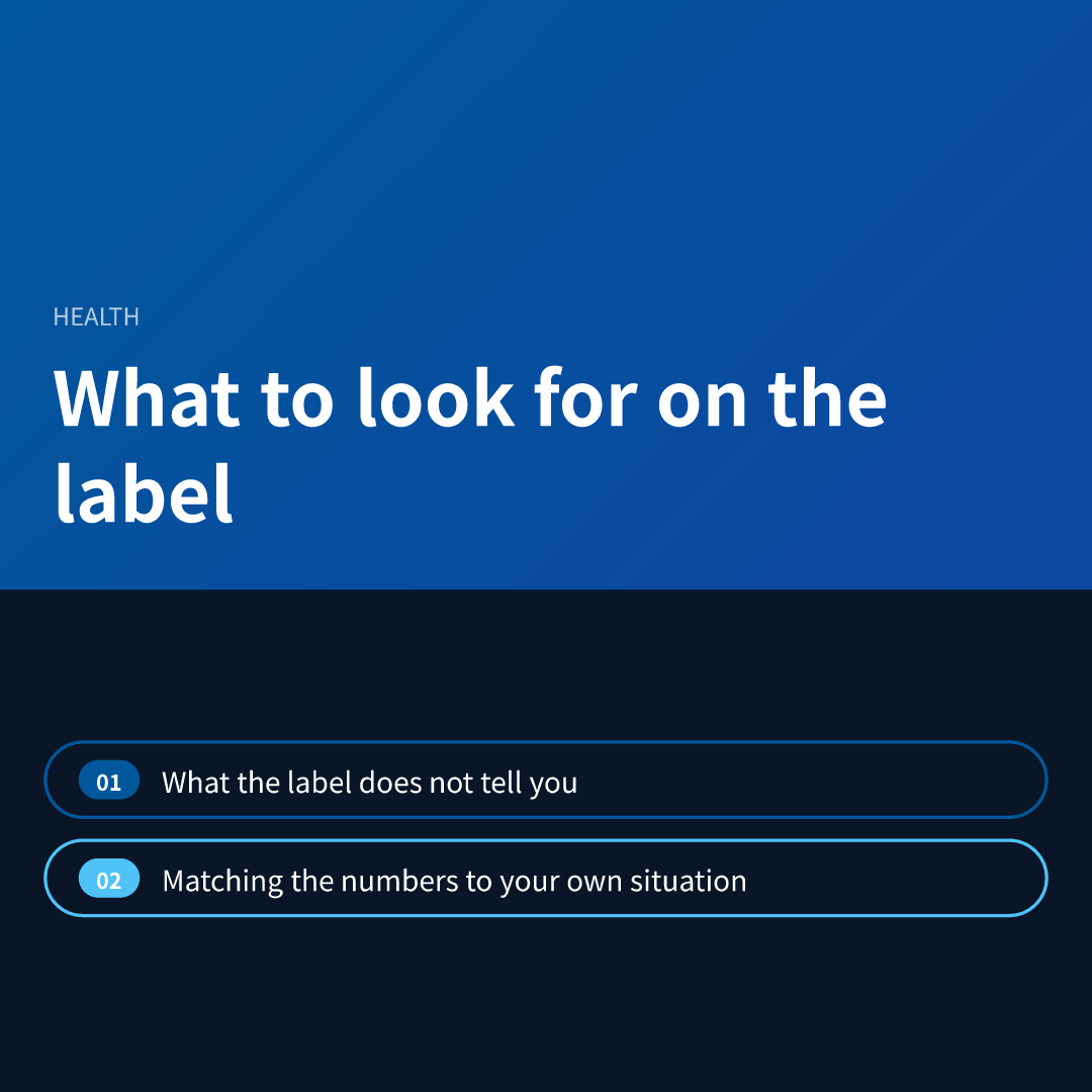 What to look for on the label