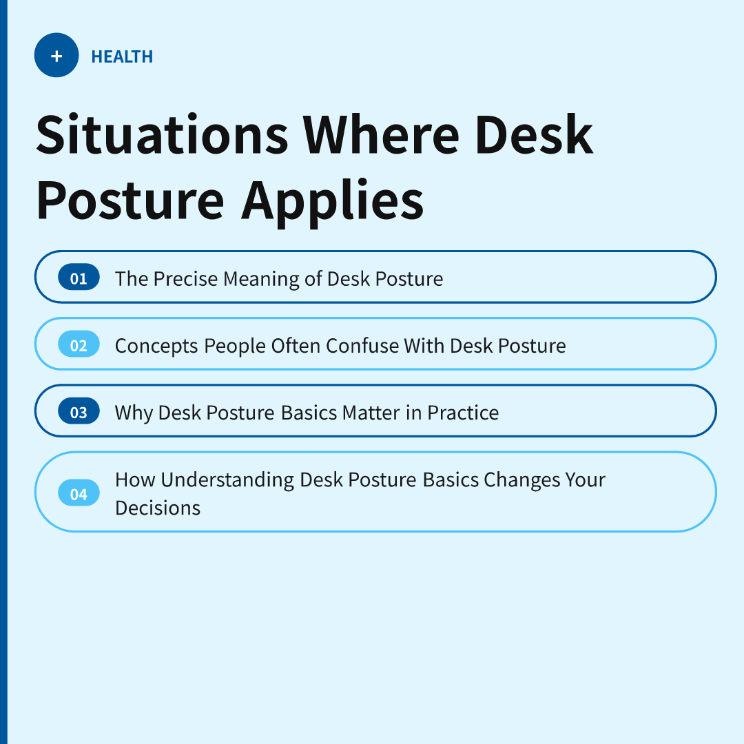 Situations Where Desk Posture Applies