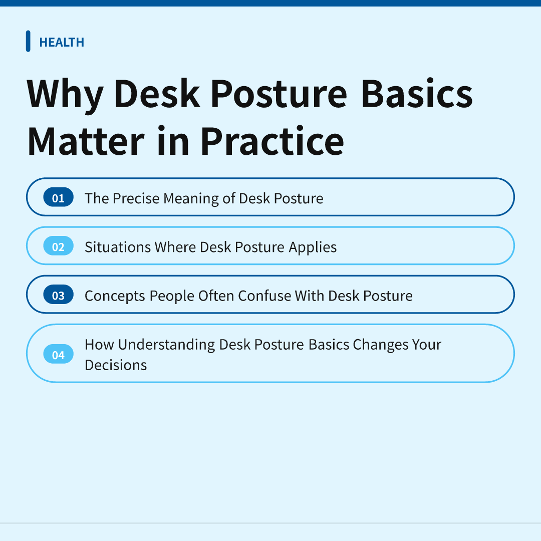 Why Desk Posture Basics Matter in Practice