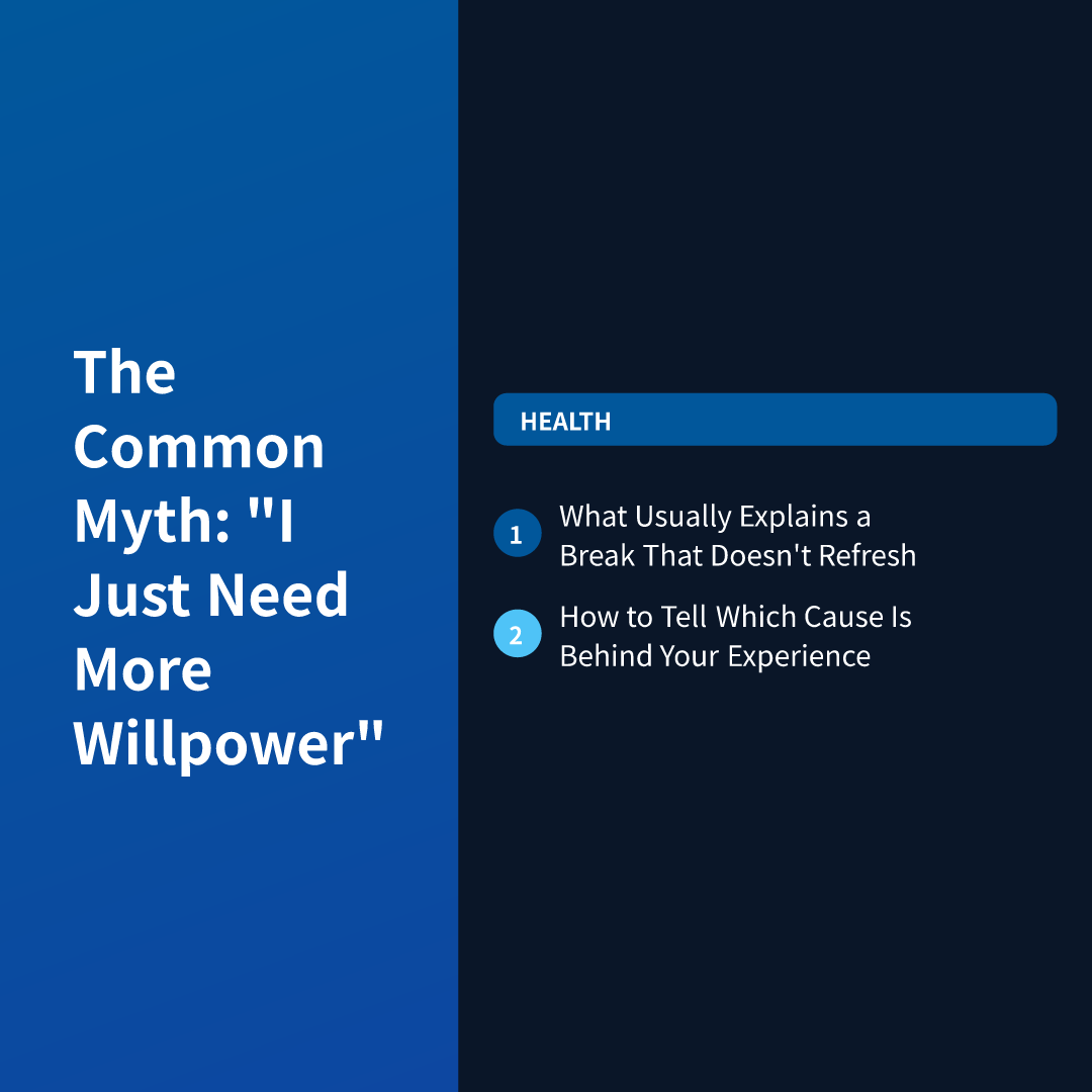 The Common Myth: "I Just Need More Willpower"