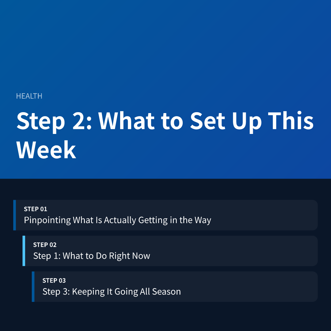 Step 2: What to Set Up This Week