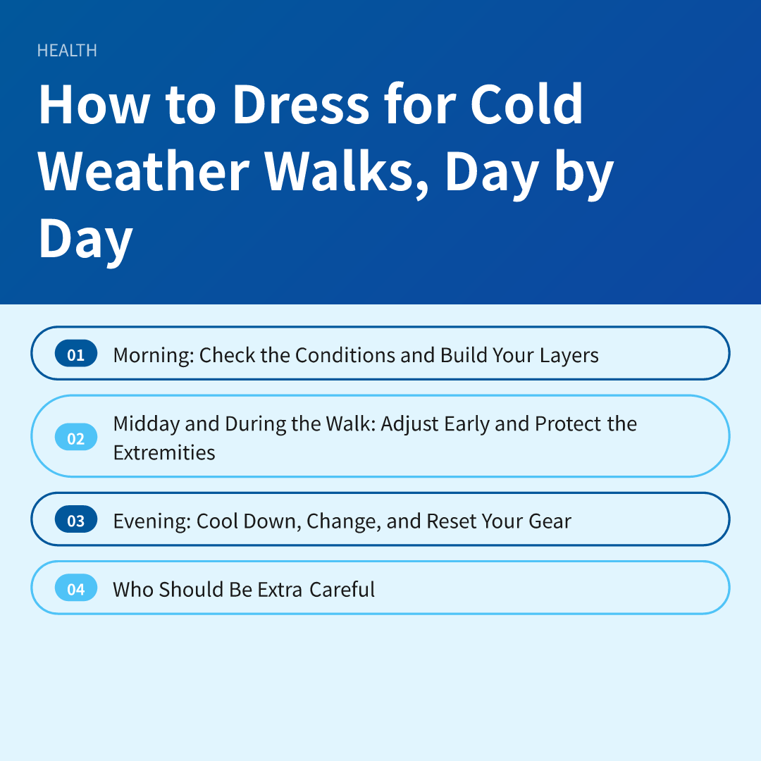 How to Dress for Cold Weather Walks, Day by Day - how to dress for cold weather walks