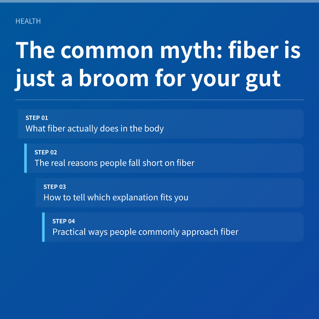 The common myth: fiber is just a broom for your gut