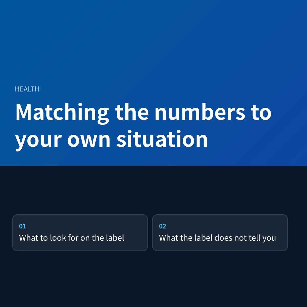 Matching the numbers to your own situation