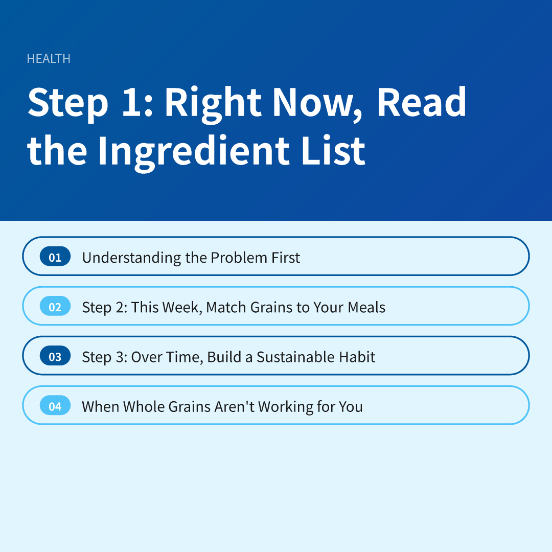 Step 1: Right Now, Read the Ingredient List