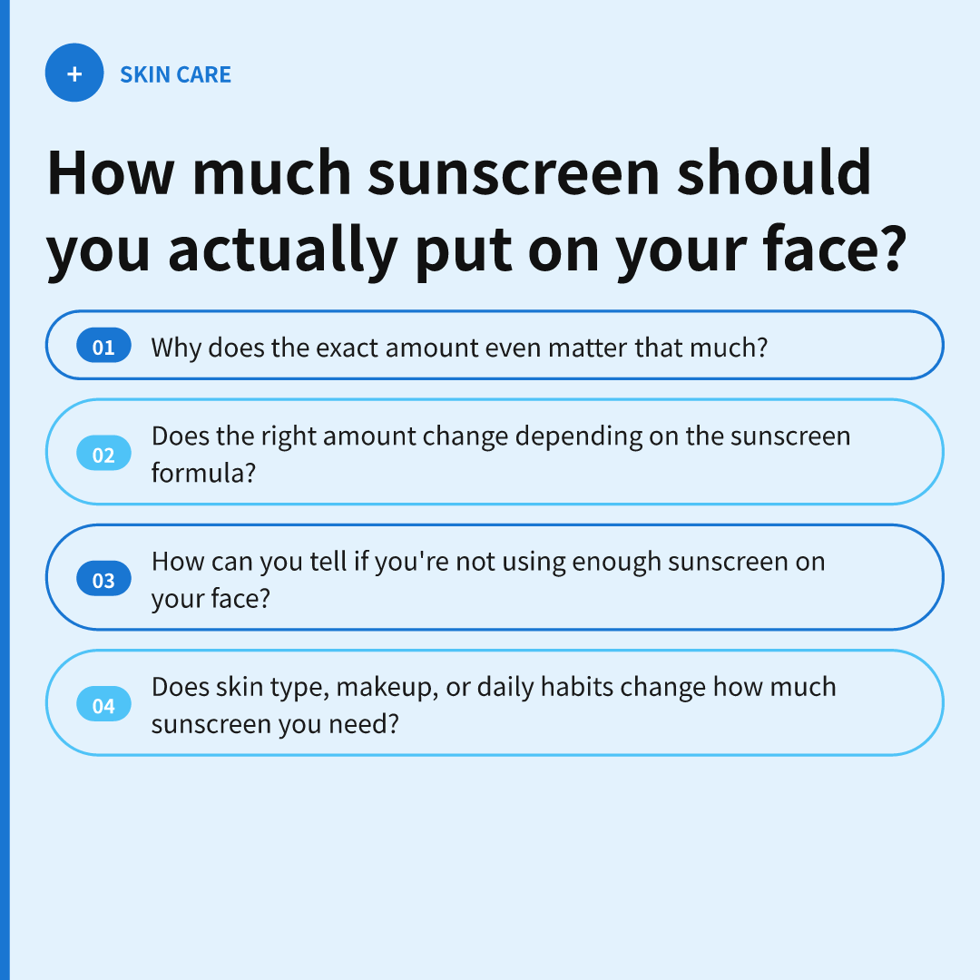 How much sunscreen should you actually put on your face?