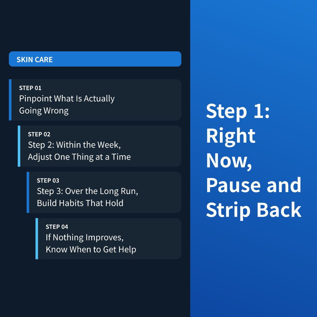 Step 1: Right Now, Pause and Strip Back