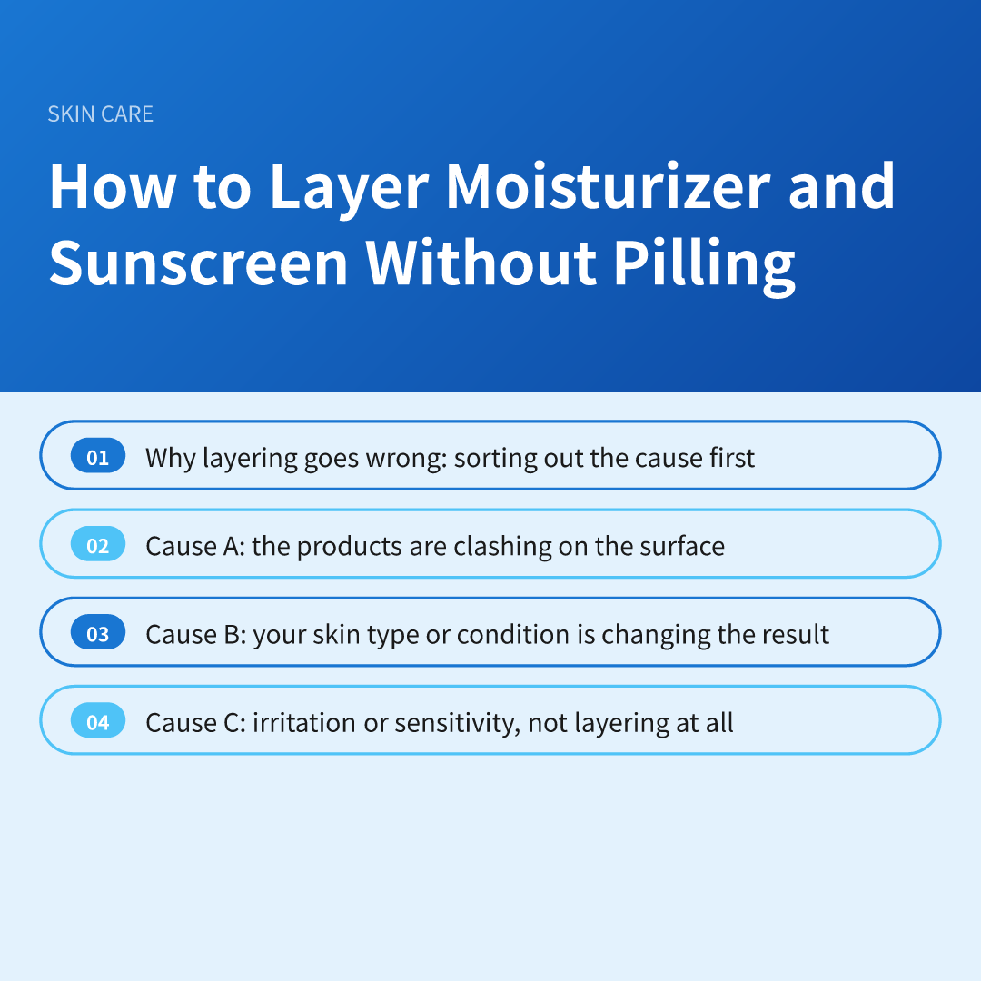 How to Layer Moisturizer and Sunscreen Without Pilling - how to layer moisturizer and sunscreen