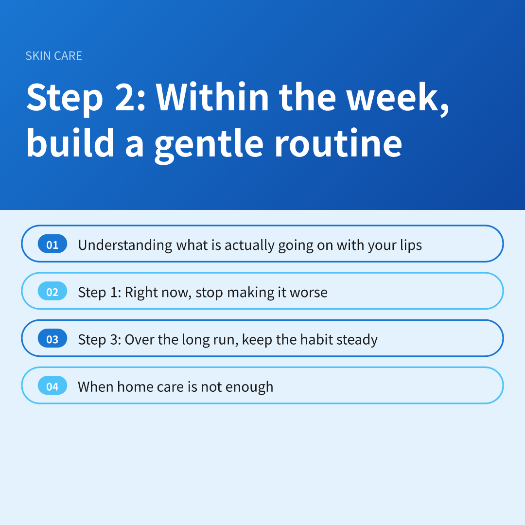 Step 2: Within the week, build a gentle routine