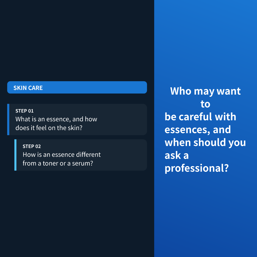 Who may want to be careful with essences, and when should you ask a professional?
