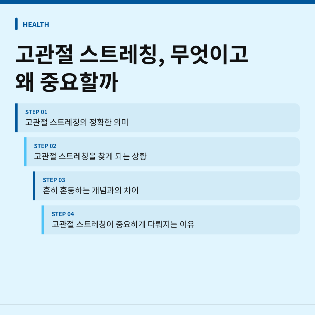 고관절 스트레칭, 무엇이고 왜 중요할까 - 고관절 스트레칭