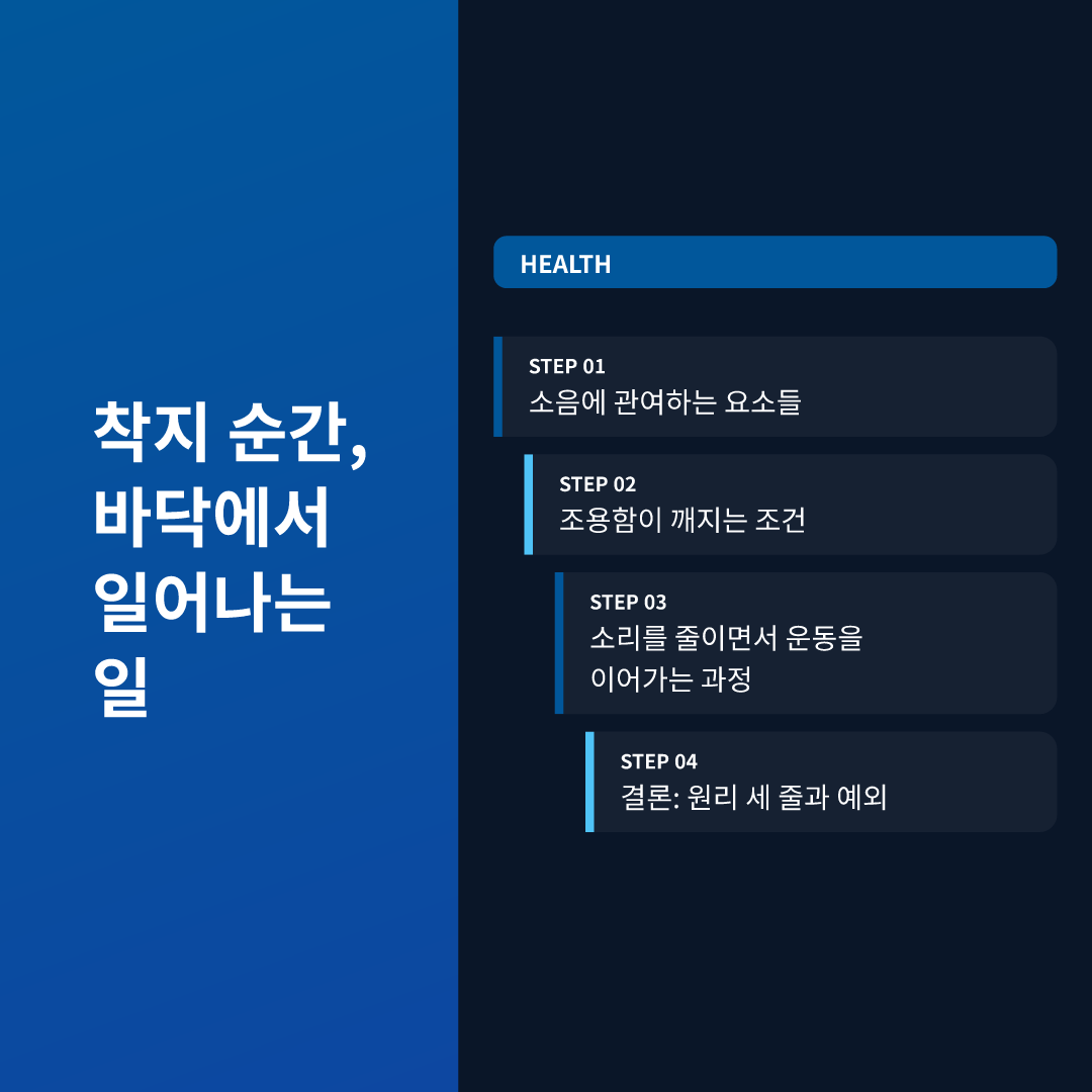 착지 순간, 바닥에서 일어나는 일