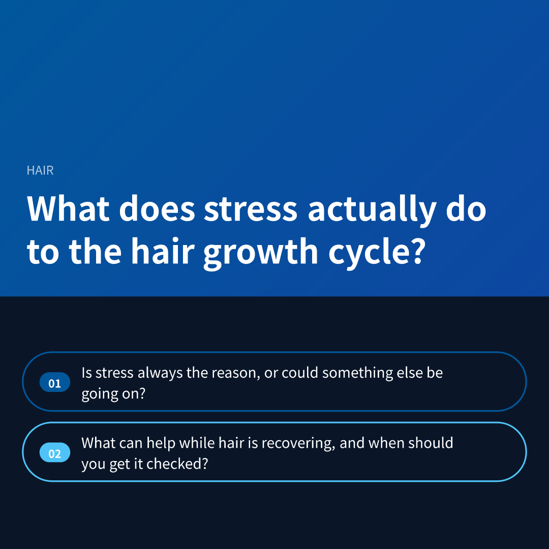 What does stress actually do to the hair growth cycle?