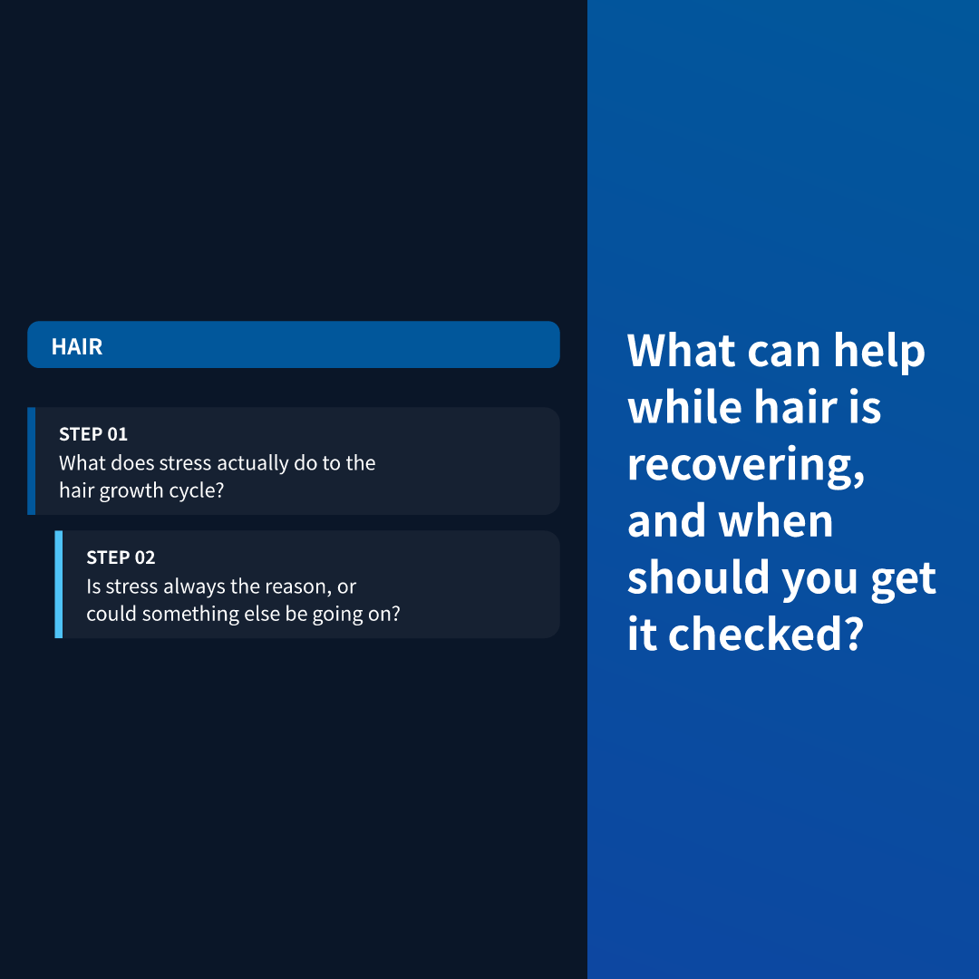 What can help while hair is recovering, and when should you get it checked?