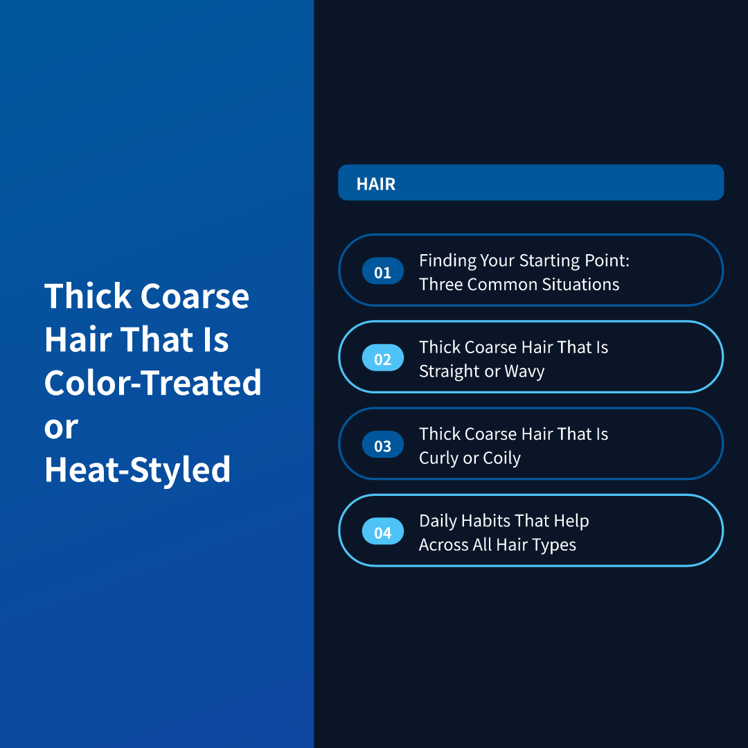 Thick Coarse Hair That Is Color-Treated or Heat-Styled