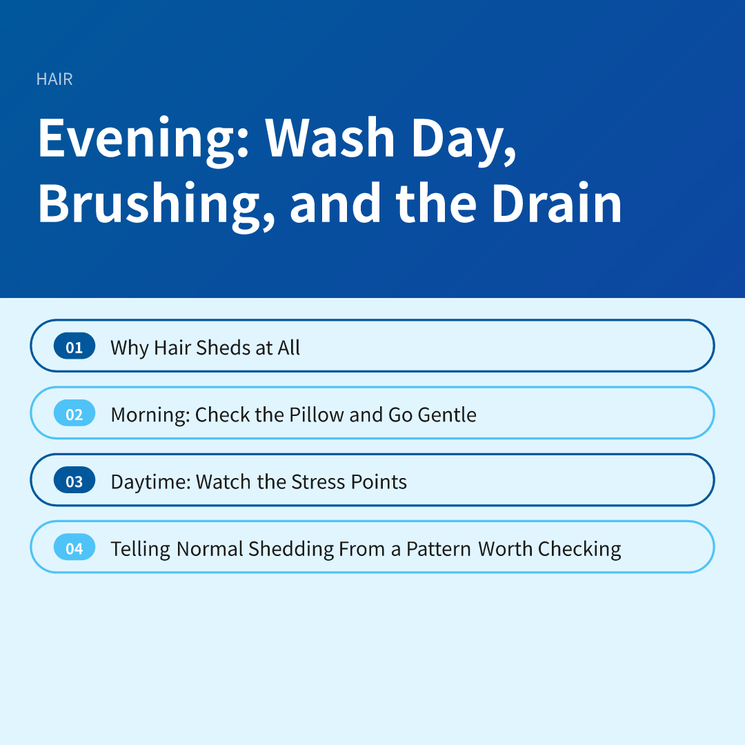 Evening: Wash Day, Brushing, and the Drain