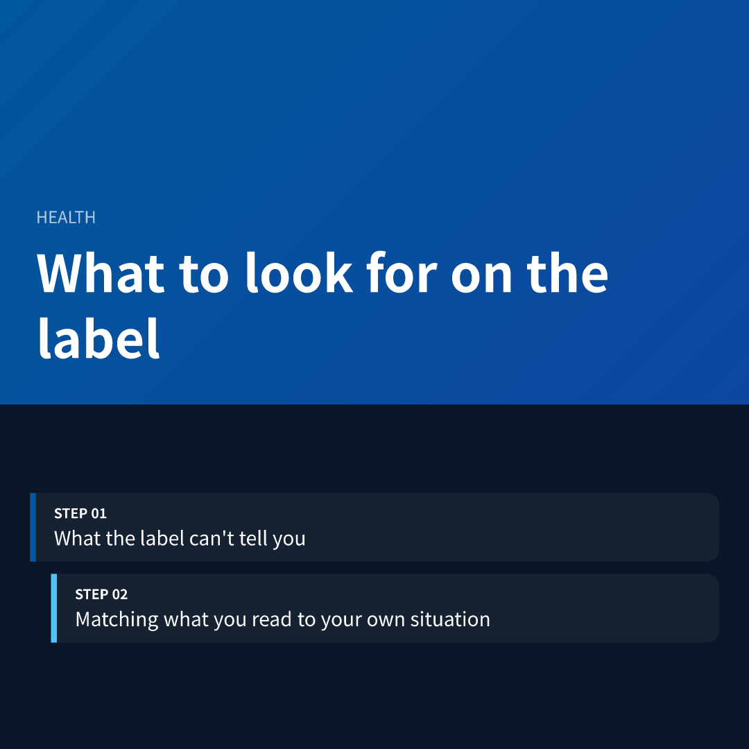 What to look for on the label