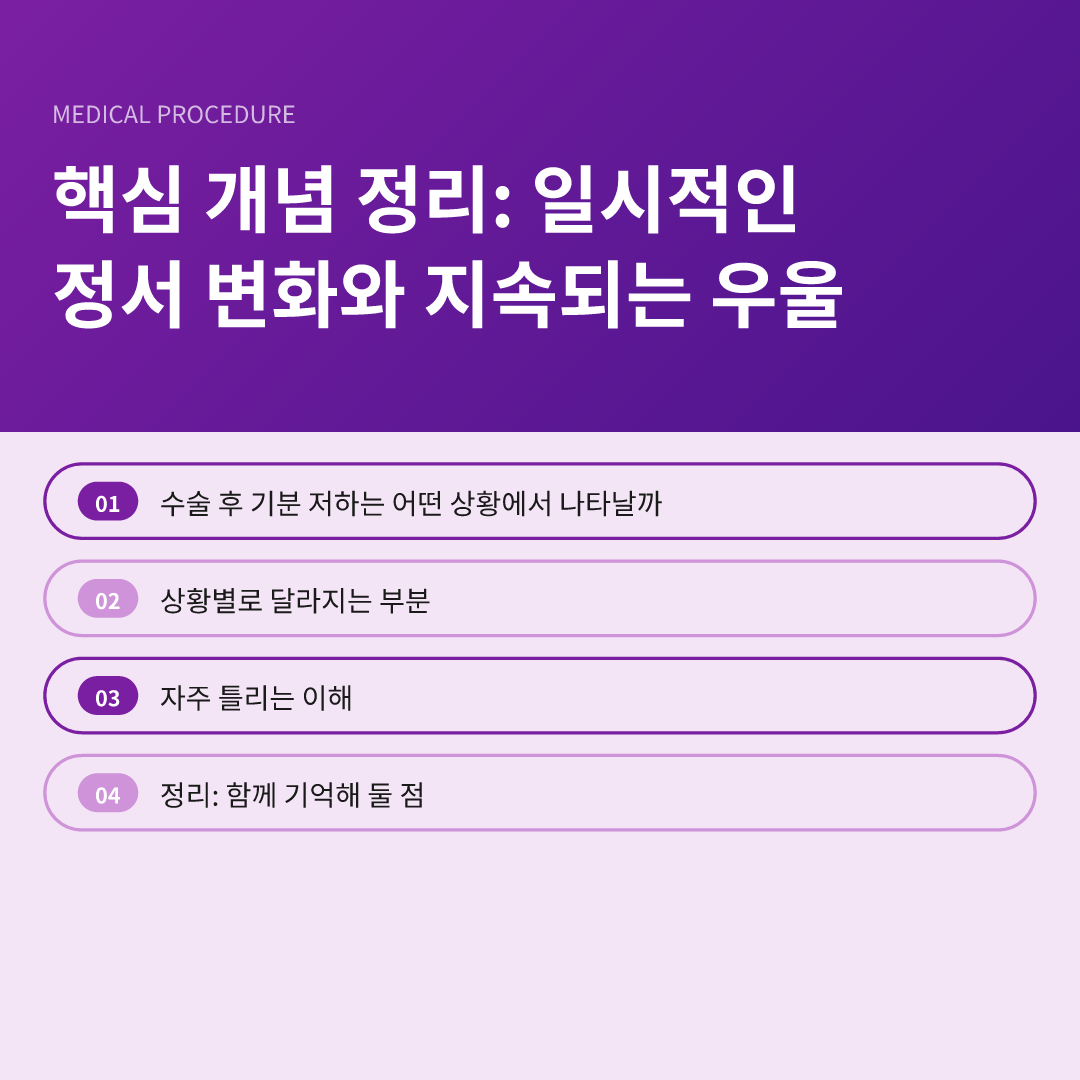 핵심 개념 정리: 일시적인 정서 변화와 지속되는 우울