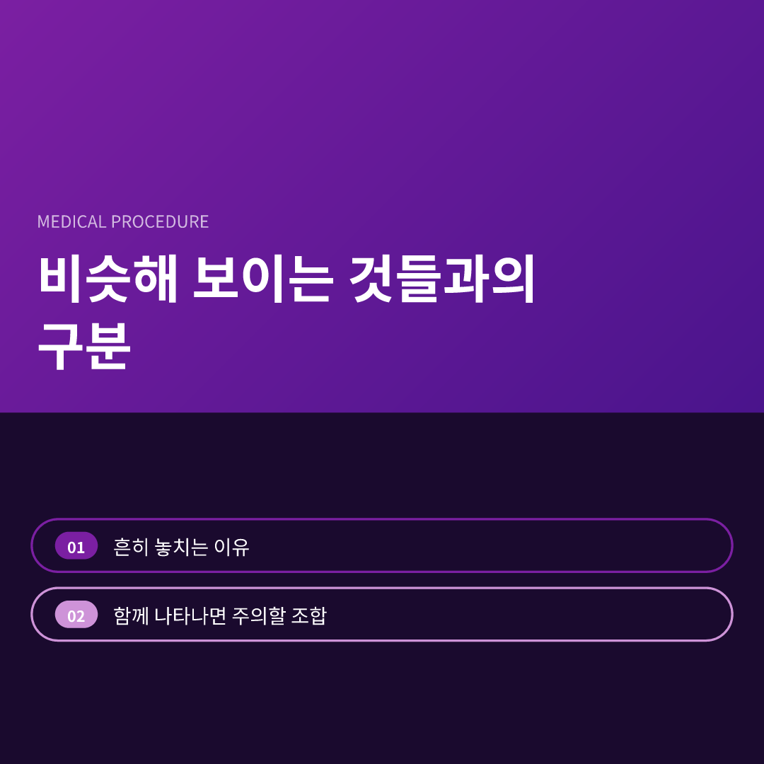 비슷해 보이는 것들과의 구분