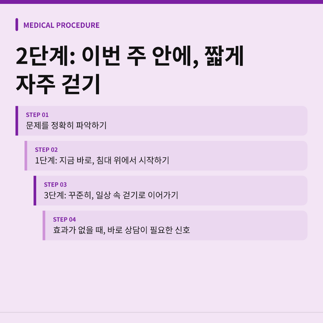 2단계: 이번 주 안에, 짧게 자주 걷기