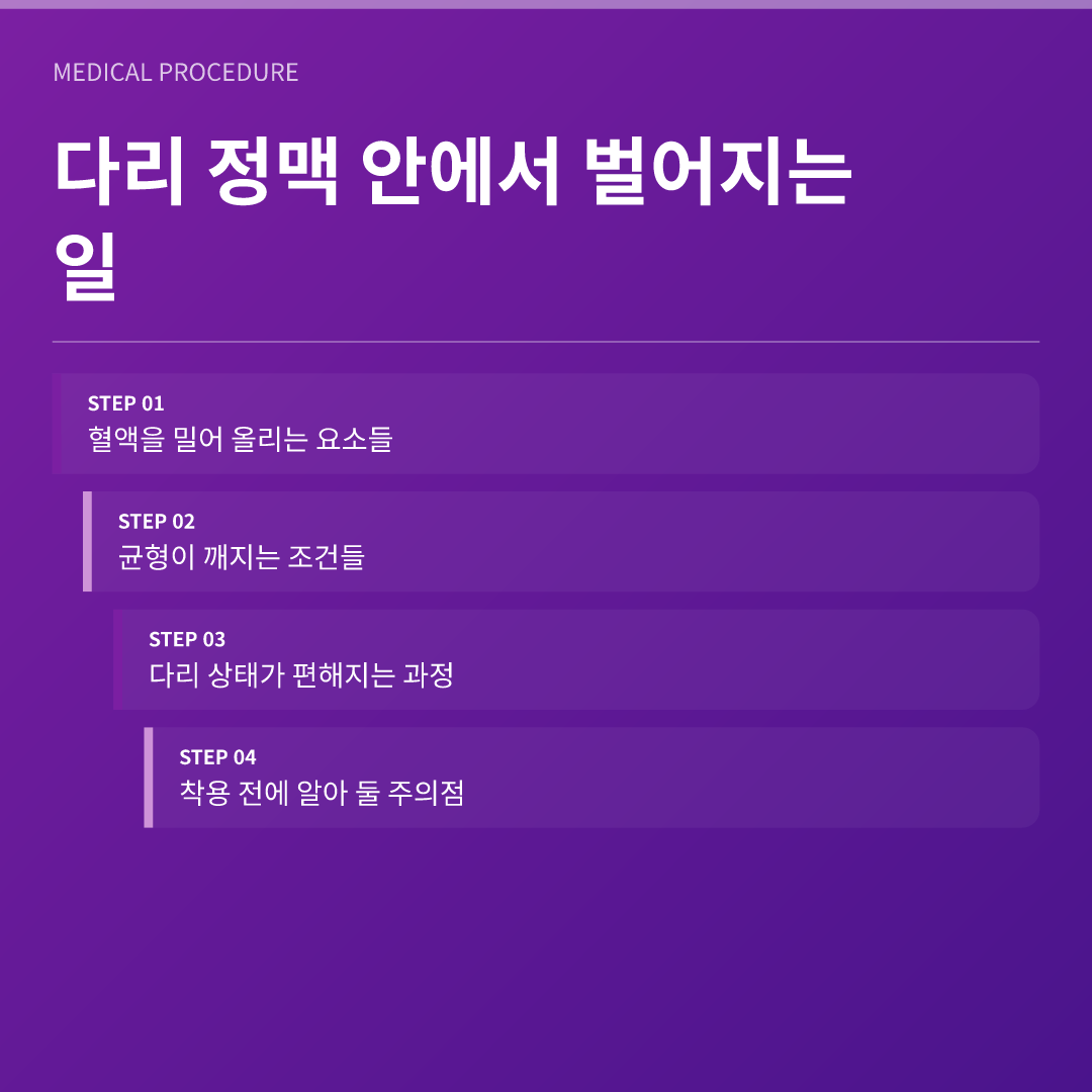 다리 정맥 안에서 벌어지는 일