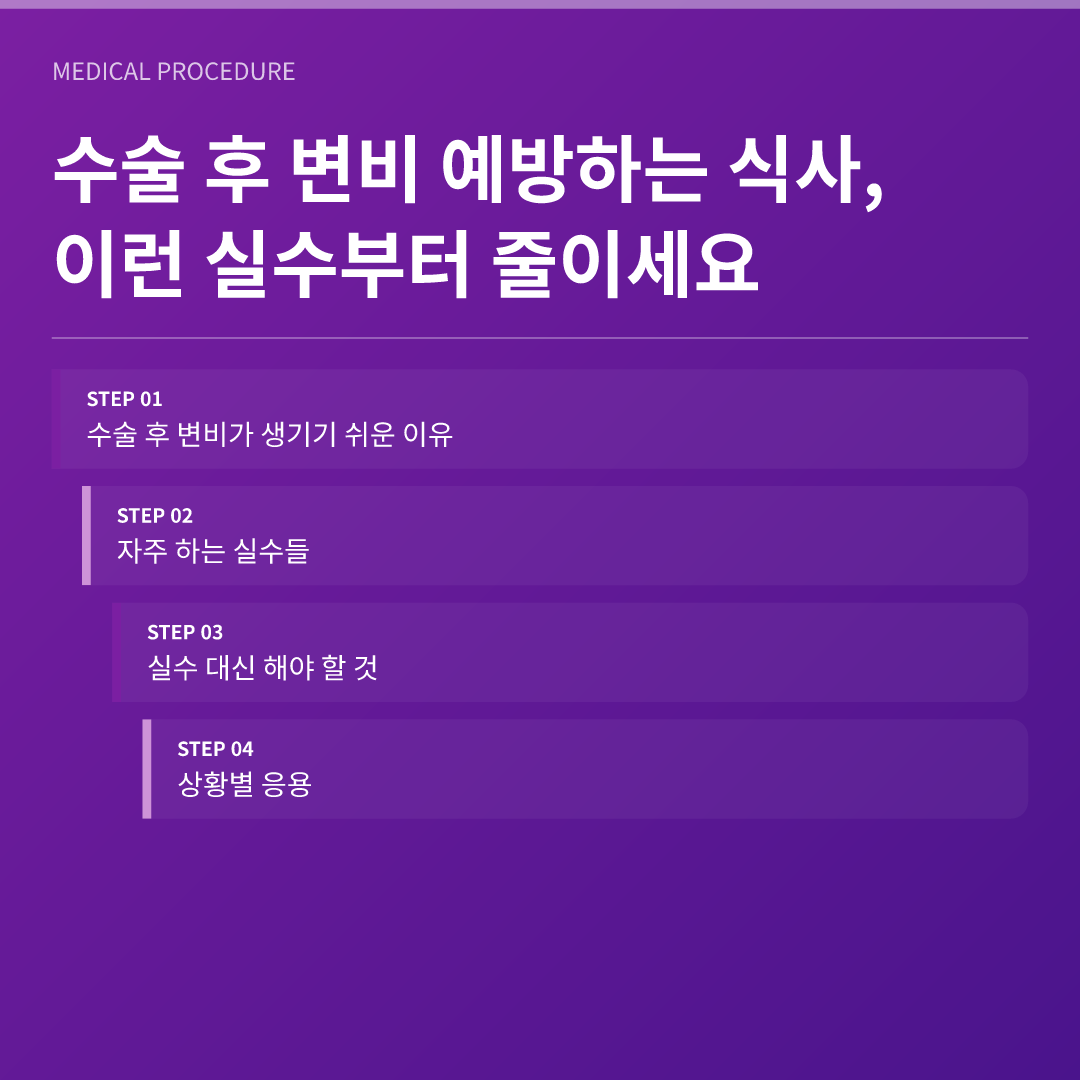 수술 후 변비 예방하는 식사, 이런 실수부터 줄이세요 - 수술 후 변비 예방하는 식사
