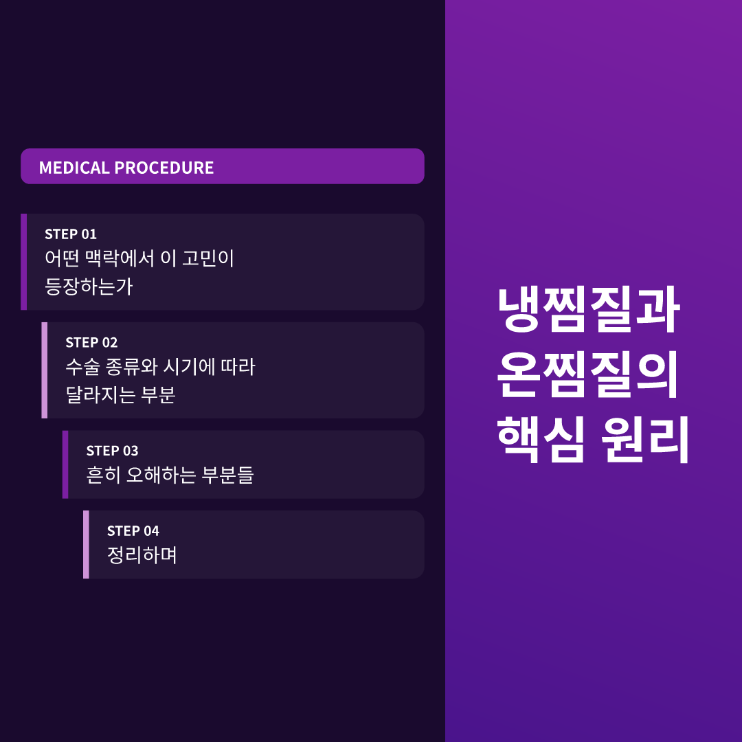 냉찜질과 온찜질의 핵심 원리