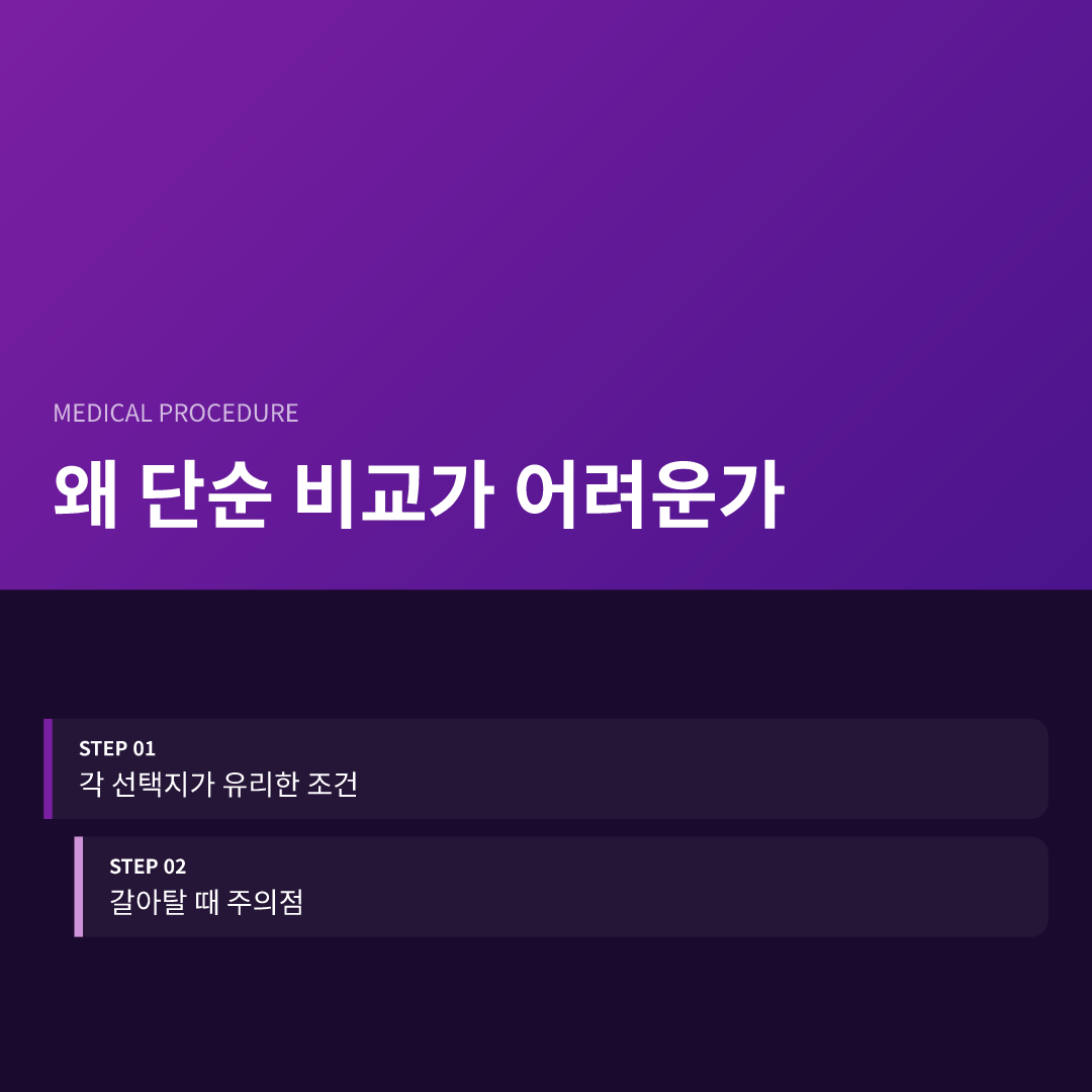 왜 단순 비교가 어려운가 - 녹는 실과 일반 실 차이